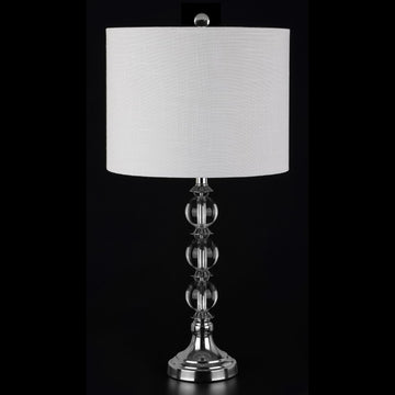 Paul 26" Crystal/Metal LED Table Lamp - JONATHAN Y